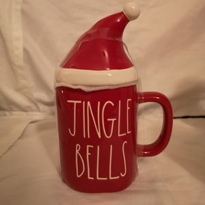 Rae Dunn Jingle Bells topper mug